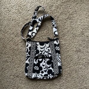 Vera Bradley black and white cross body bag